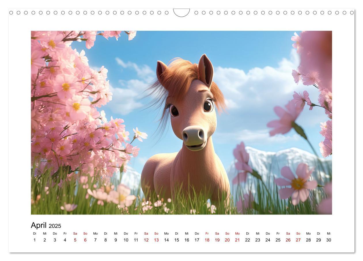 Bild: 9783383883088 | Niedliche Ponys (Wandkalender 2025 DIN A3 quer), CALVENDO...