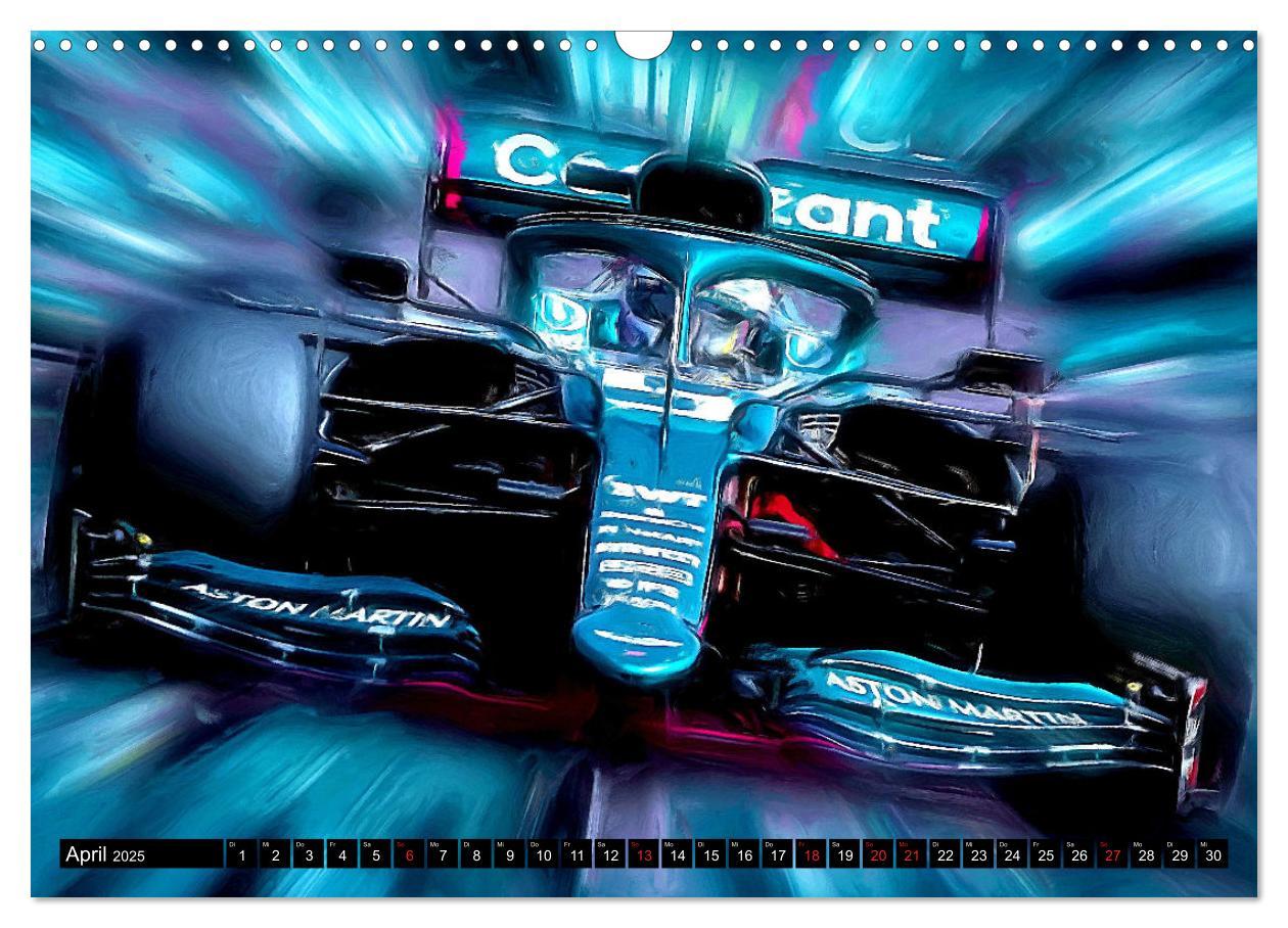 Bild: 9783435243228 | Deutsche in der Formel 1 (Wandkalender 2025 DIN A3 quer), CALVENDO...