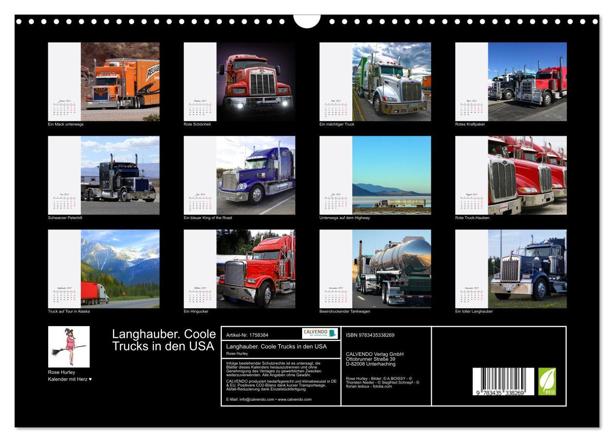 Bild: 9783435338269 | Langhauber. Coole Trucks in den USA (Wandkalender 2025 DIN A3...