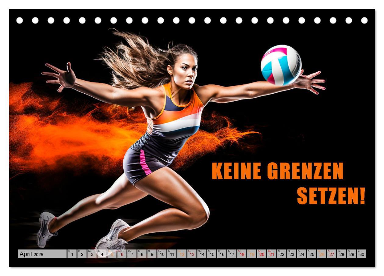 Bild: 9783383863363 | Volleyball und Motivation (Tischkalender 2025 DIN A5 quer),...