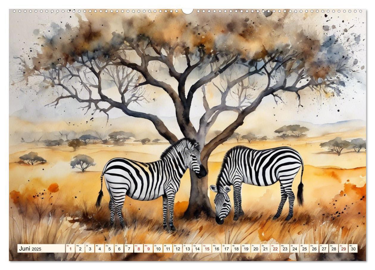 Bild: 9783383805844 | Zauberhafte Aquarelle von Afrikas Tierwelt (Wandkalender 2025 DIN...