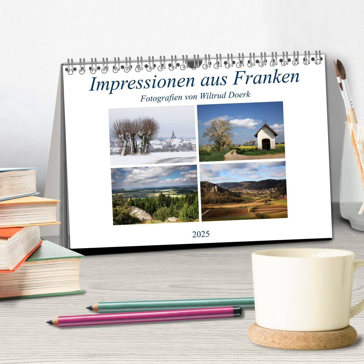 Bild: 9783435521517 | Impressionen aus Franken (Tischkalender 2025 DIN A5 quer), CALVENDO...