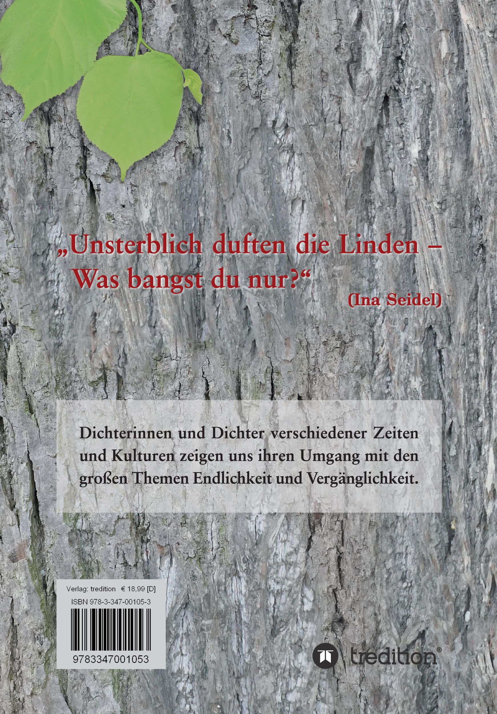 Rückseite: 9783347001053 | Endlichkeit und Vergänglichkeit | Eine Lyrik-Anthologie | Buch | 2022