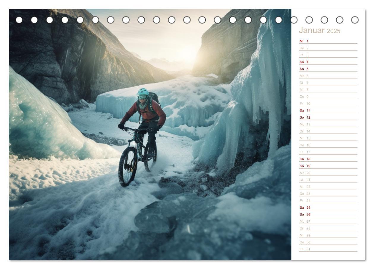 Bild: 9783383910425 | Mit dem Mountainbike durch die Welt (Tischkalender 2025 DIN A5...