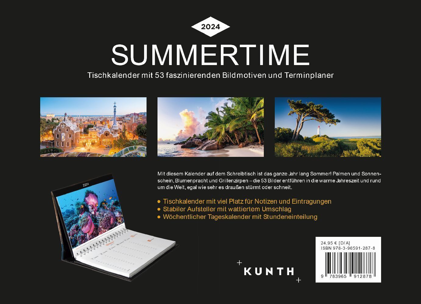 Bild: 9783965912878 | Summertime - KUNTH Tischkalender 2024 | Kalender | 54 S. | Deutsch