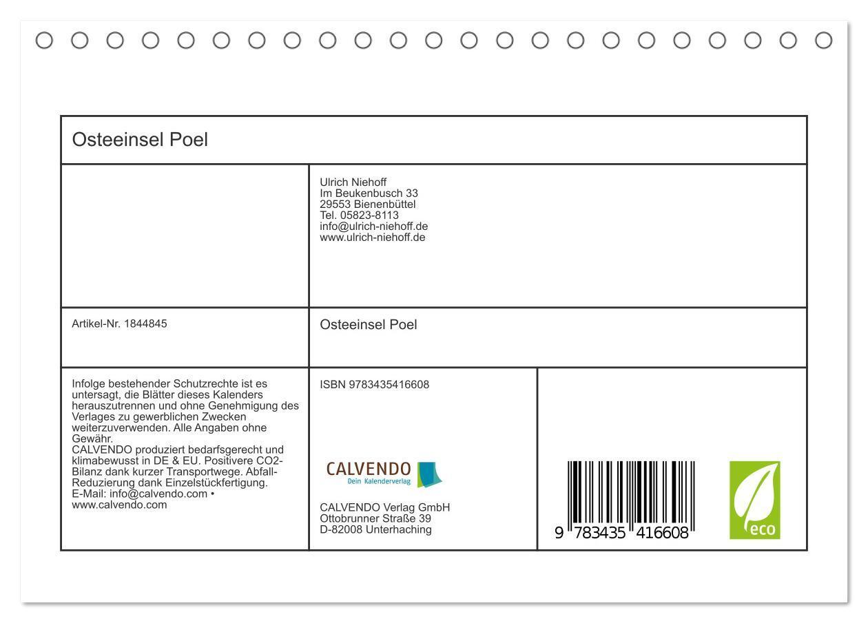 Bild: 9783435416608 | Osteeinsel Poel (Tischkalender 2025 DIN A5 quer), CALVENDO...