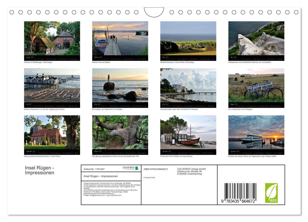 Bild: 9783435664672 | Insel Rügen - Impressionen (Wandkalender 2025 DIN A4 quer),...