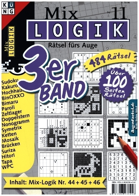 Cover: 9783906238456 | Mix Logik 3er-Band. Nr.11. Nr.11 | Conceptis Puzzles | Taschenbuch