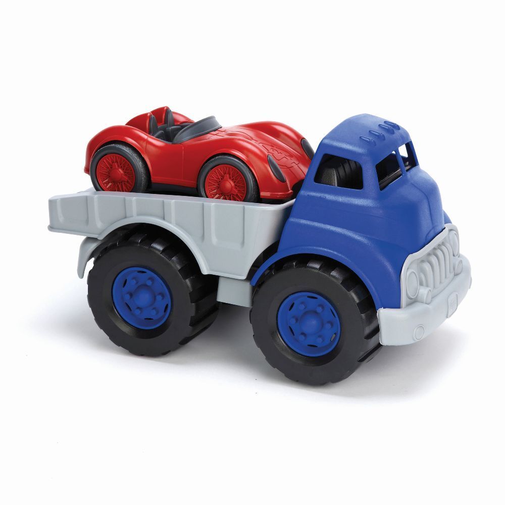 Cover: 793573714817 | GREENTOYS - Tieflader mit rotem Rennwagen | Stück | 2023 | GREENTOYS