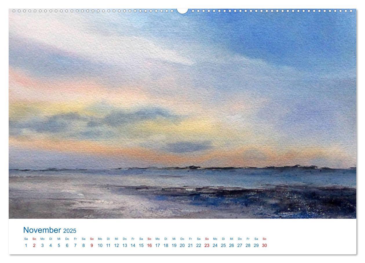 Bild: 9783457146743 | Föhr - Aquarelle (Wandkalender 2025 DIN A2 quer), CALVENDO...