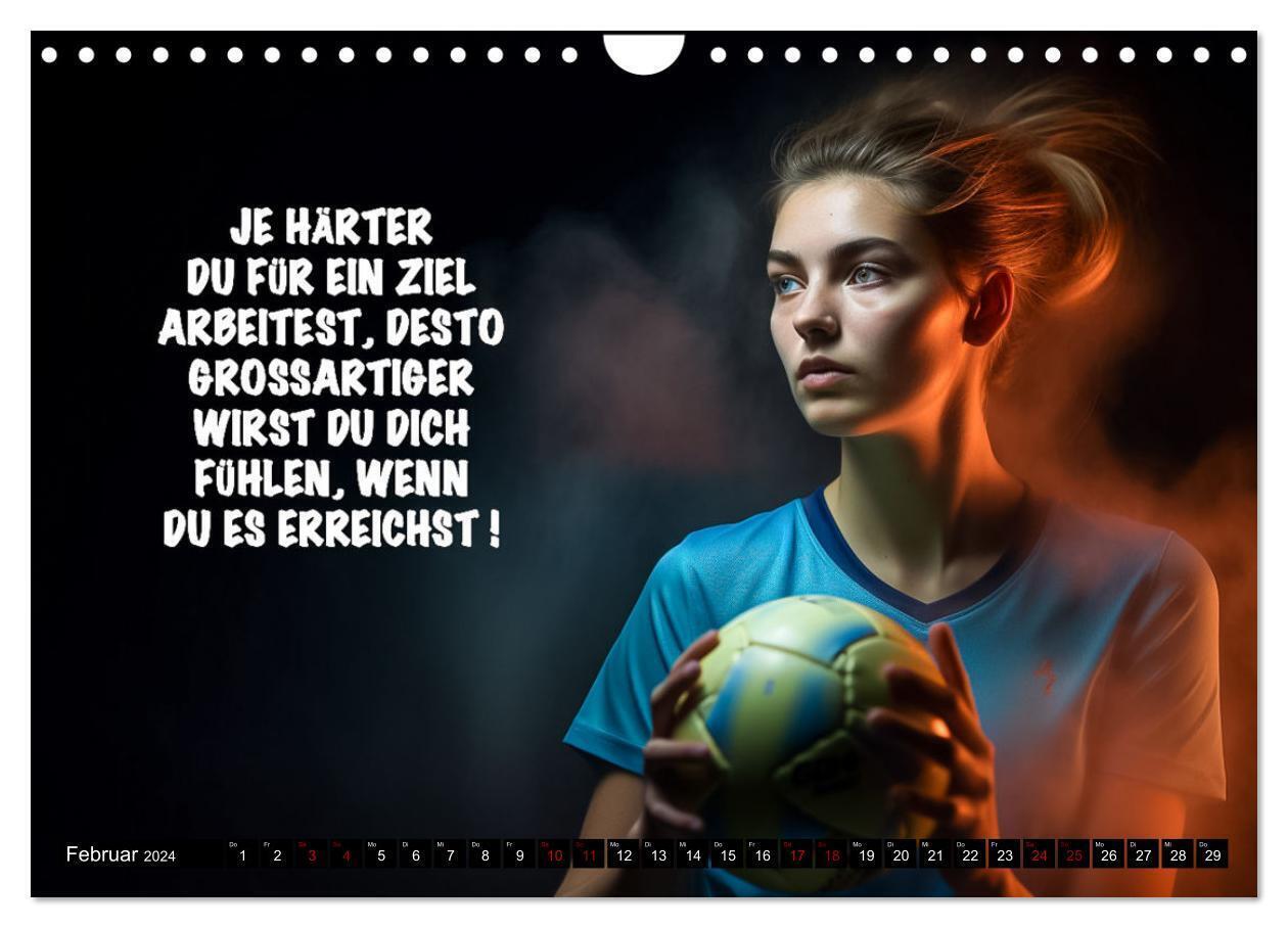 Bild: 9783675609099 | Motivation und Handball (Wandkalender 2024 DIN A4 quer), CALVENDO...