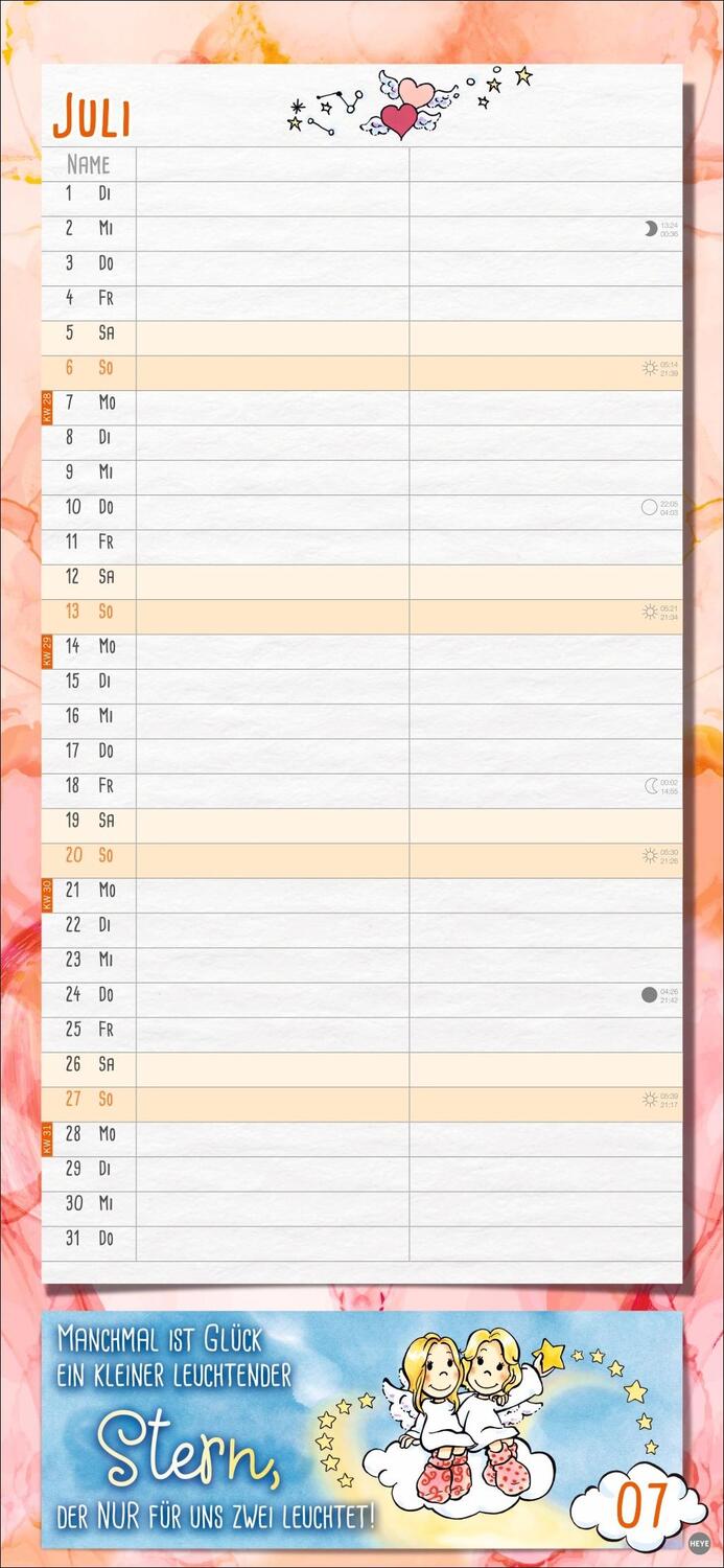 Bild: 9783756406210 | Schutzengel Planer für zwei 2025 | Heye | Kalender | Spiralbindung