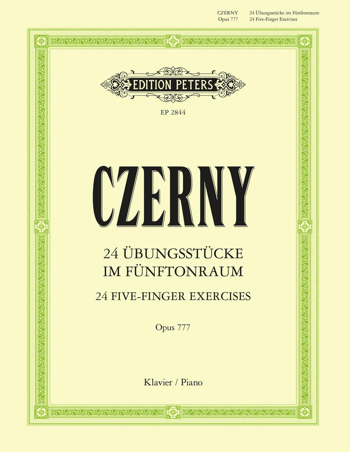 Cover: 9790014012748 | 24 Five-Finger Exercises Op. 777 for Piano | Carl Czerny | Taschenbuch