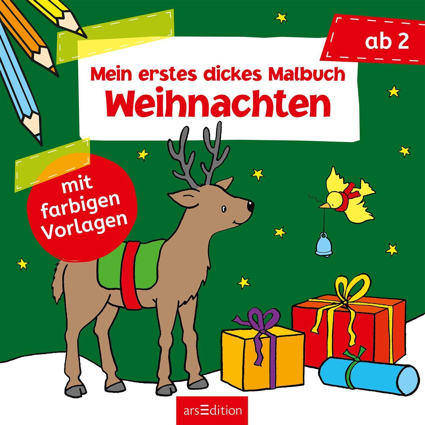 Bild: 9783845837222 | Mein erstes dickes Malbuch ab 2 - Weihnachten | Mit farbigen Vorlagen