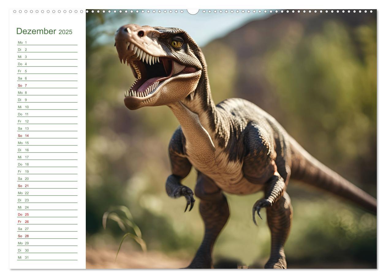 Bild: 9783383864728 | KI Dinosaurier - Herrscher der Lüfte, Land und Meer (Wandkalender...