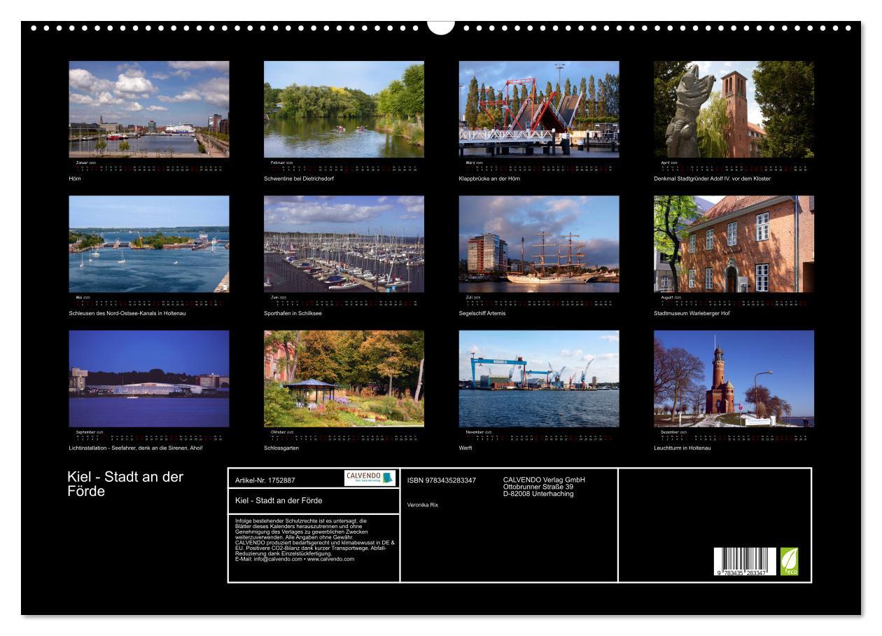 Bild: 9783435283347 | Kiel - Stadt an der Förde (Wandkalender 2025 DIN A2 quer), CALVENDO...