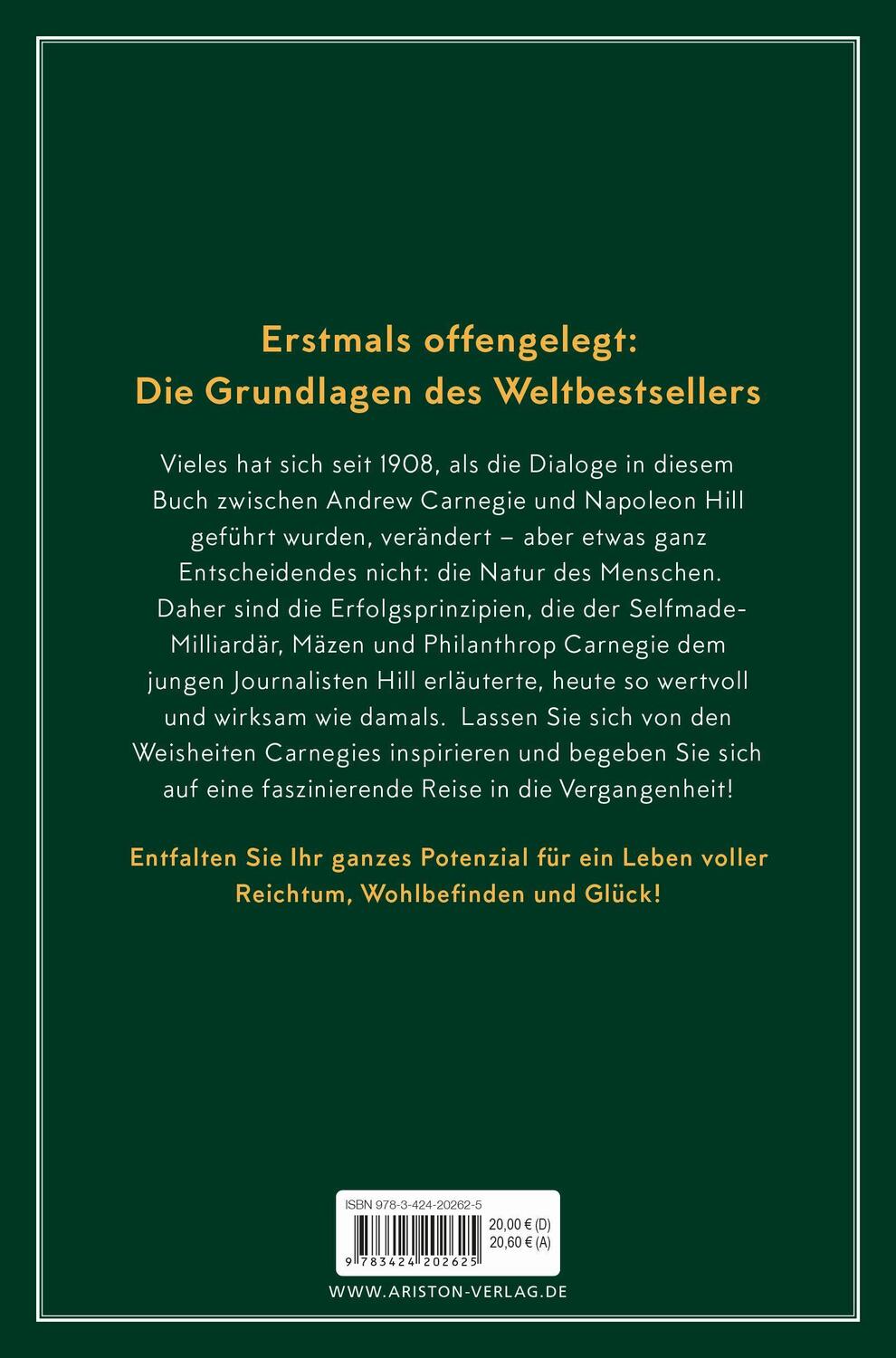 Bild: 9783424202625 | Denke nach und werde reich - Das Fundament | Napoleon Hill | Buch