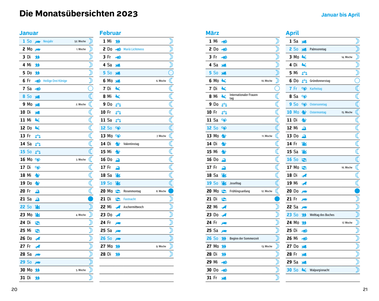 Bild: 9783453606289 | Der Mond 2023 - Das Jahrbuch | Leben im Einklang mit der Natur | Föger