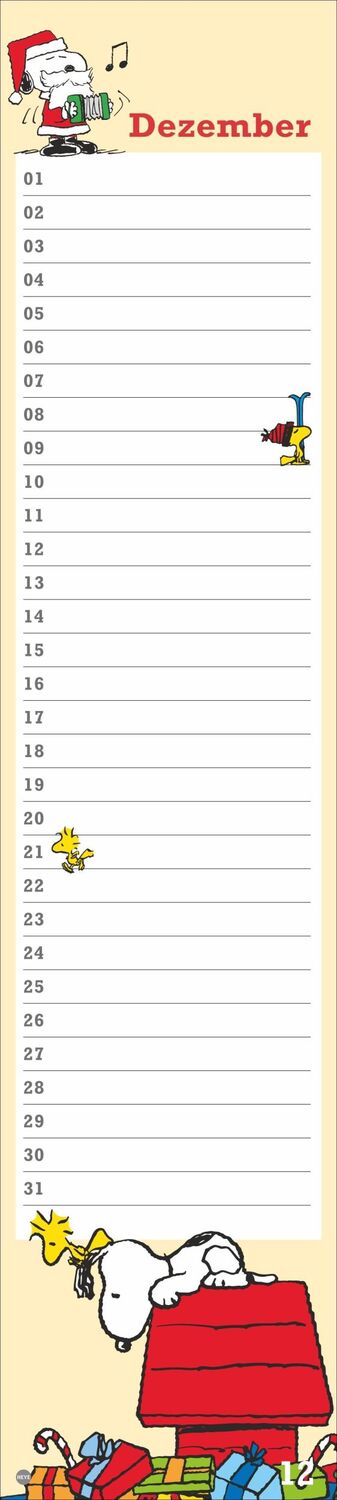 Bild: 9783756408924 | Peanuts Geburtstagskalender Langplaner | Kalender | Spiralbindung