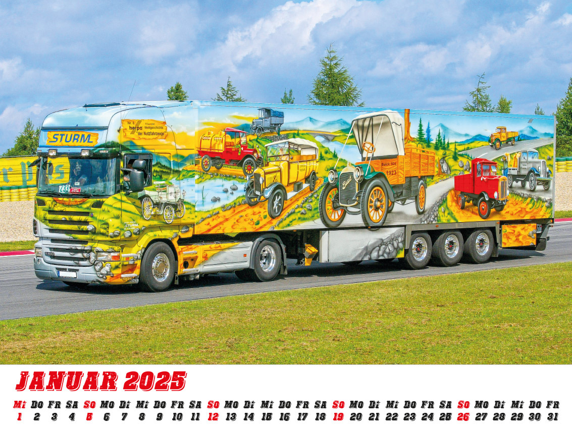 Bild: 9783948794705 | Showtruck Kalender 2025 | Airbrushbemalte Trucks | Frank Pommer | 2025