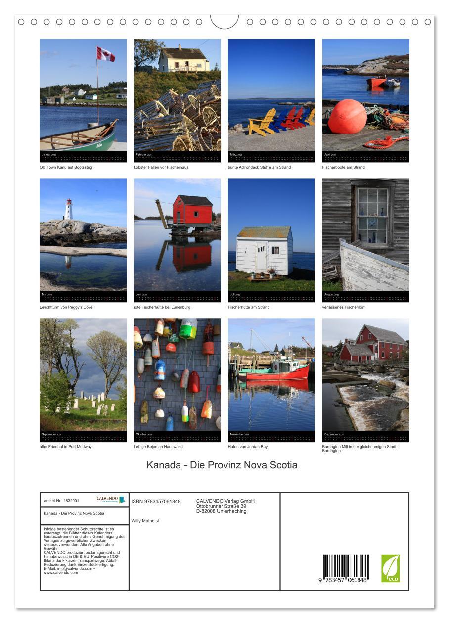 Bild: 9783457061848 | Kanada - Die Provinz Nova Scotia (Wandkalender 2025 DIN A3 hoch),...