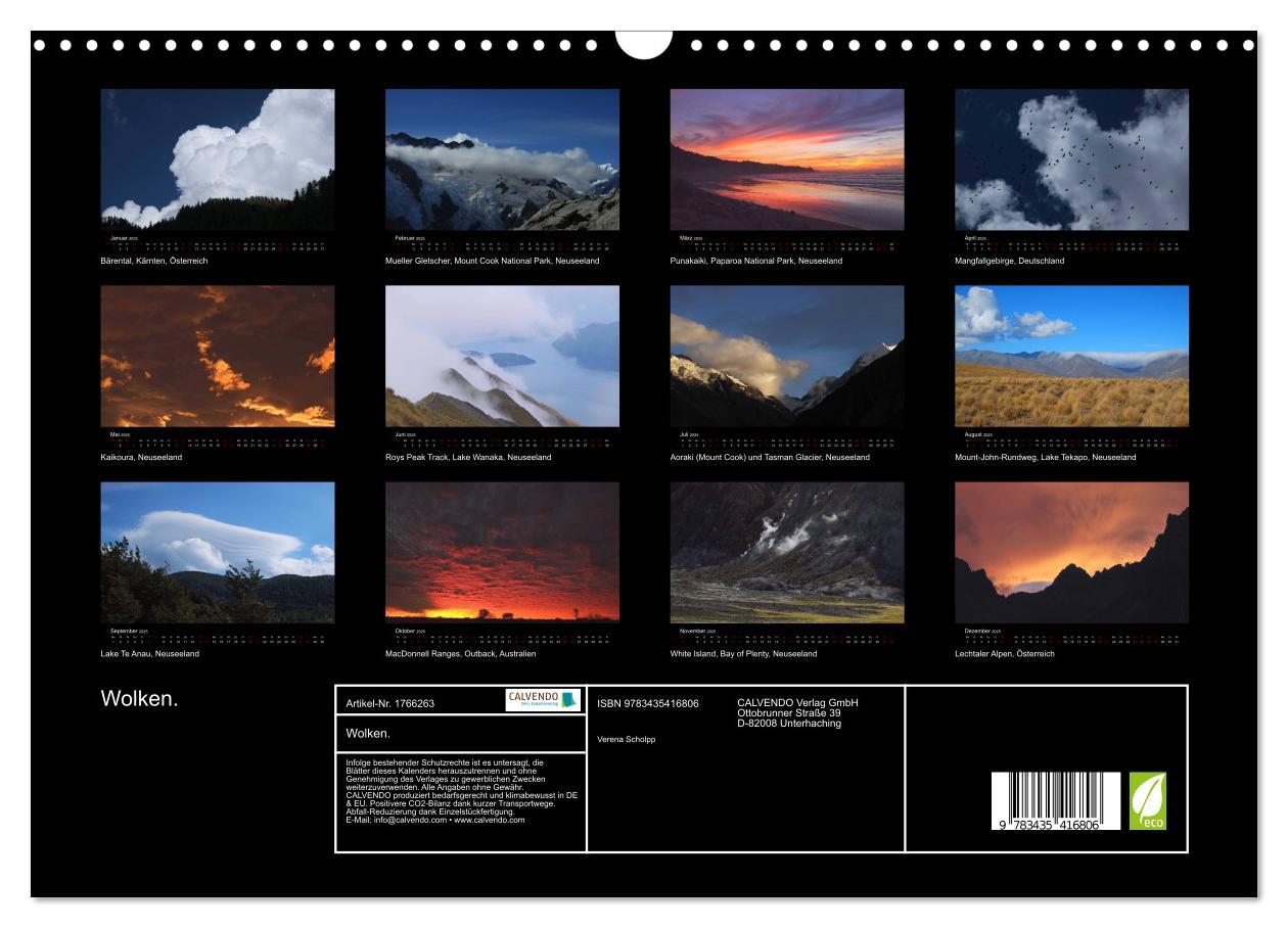 Bild: 9783435416806 | Wolken. (Wandkalender 2025 DIN A3 quer), CALVENDO Monatskalender