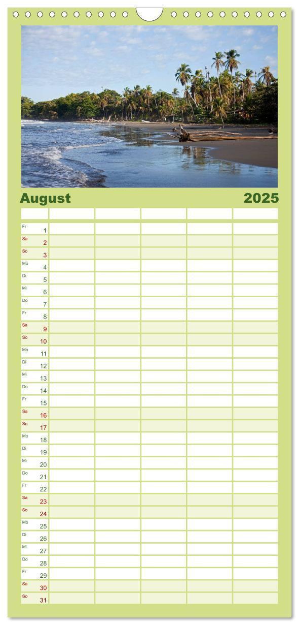 Bild: 9783457126639 | Familienplaner 2025 - Costa Rica mit 5 Spalten (Wandkalender, 21 x...