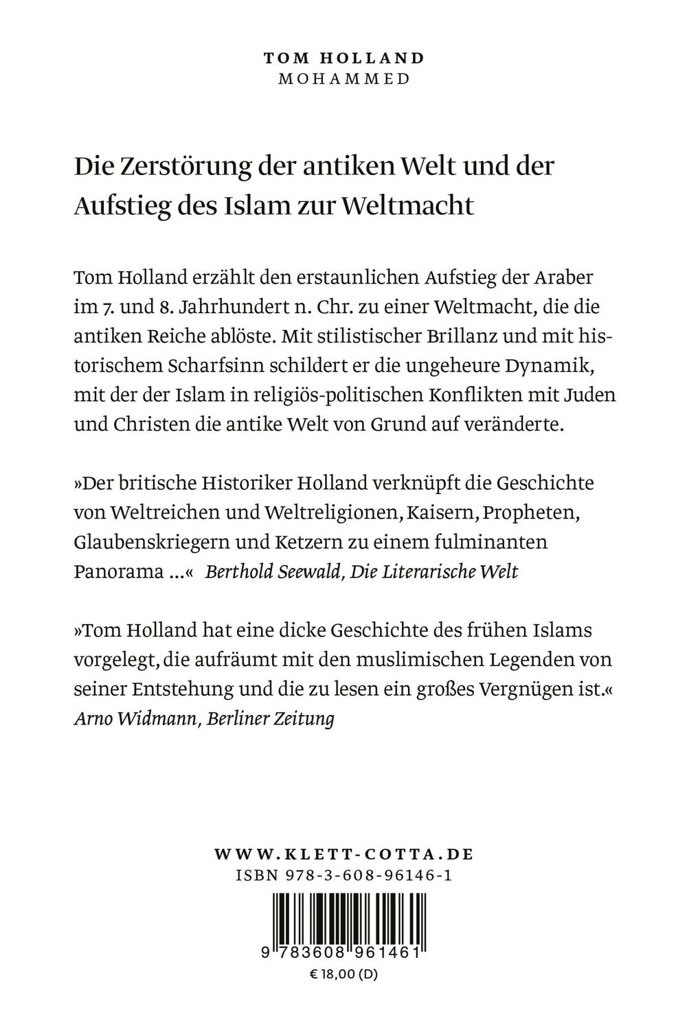 Rückseite: 9783608961461 | Mohammed, der Koran und die Entstehung des arabischen Weltreichs