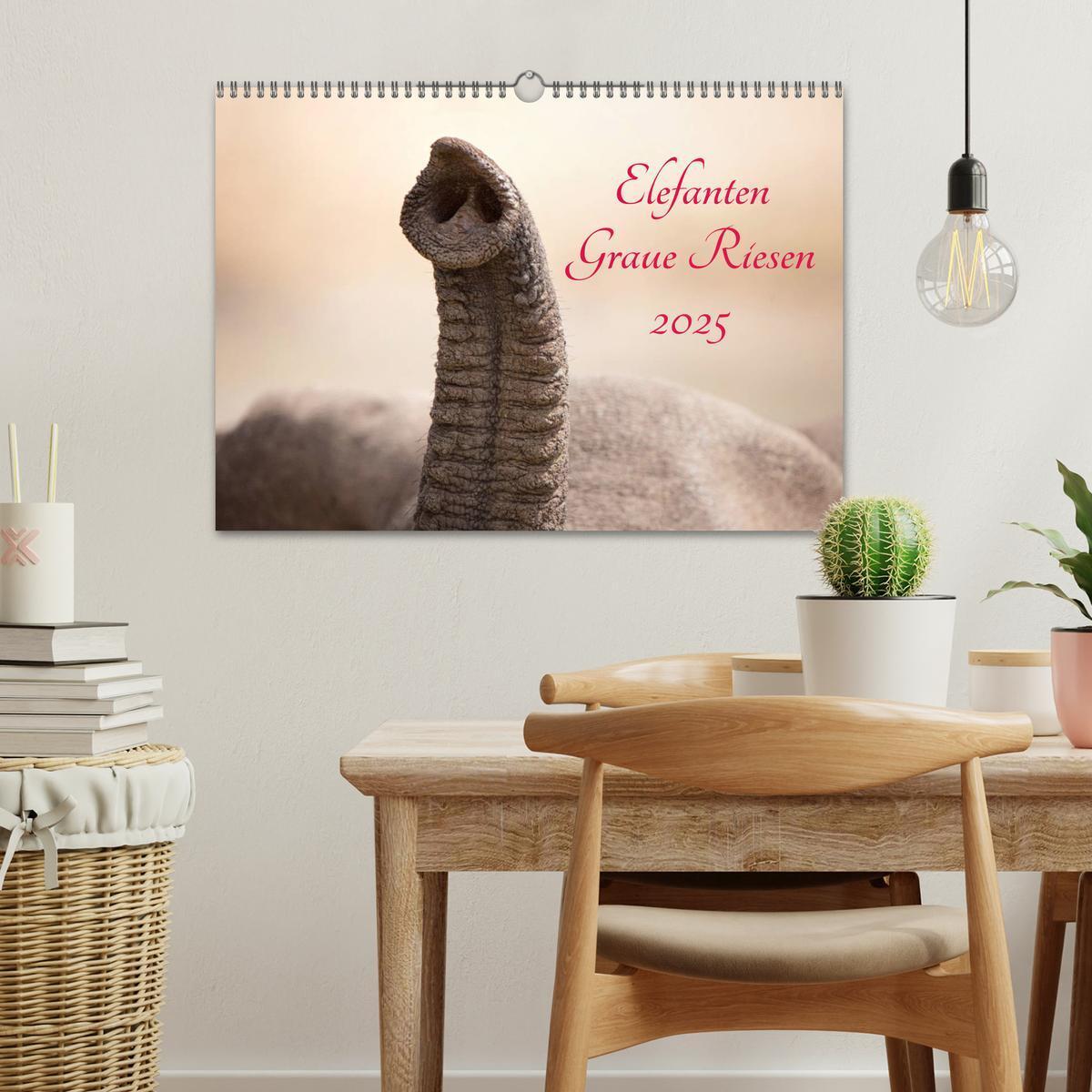 Bild: 9783435567539 | Elefanten - Graue Riesen (Wandkalender 2025 DIN A3 quer), CALVENDO...