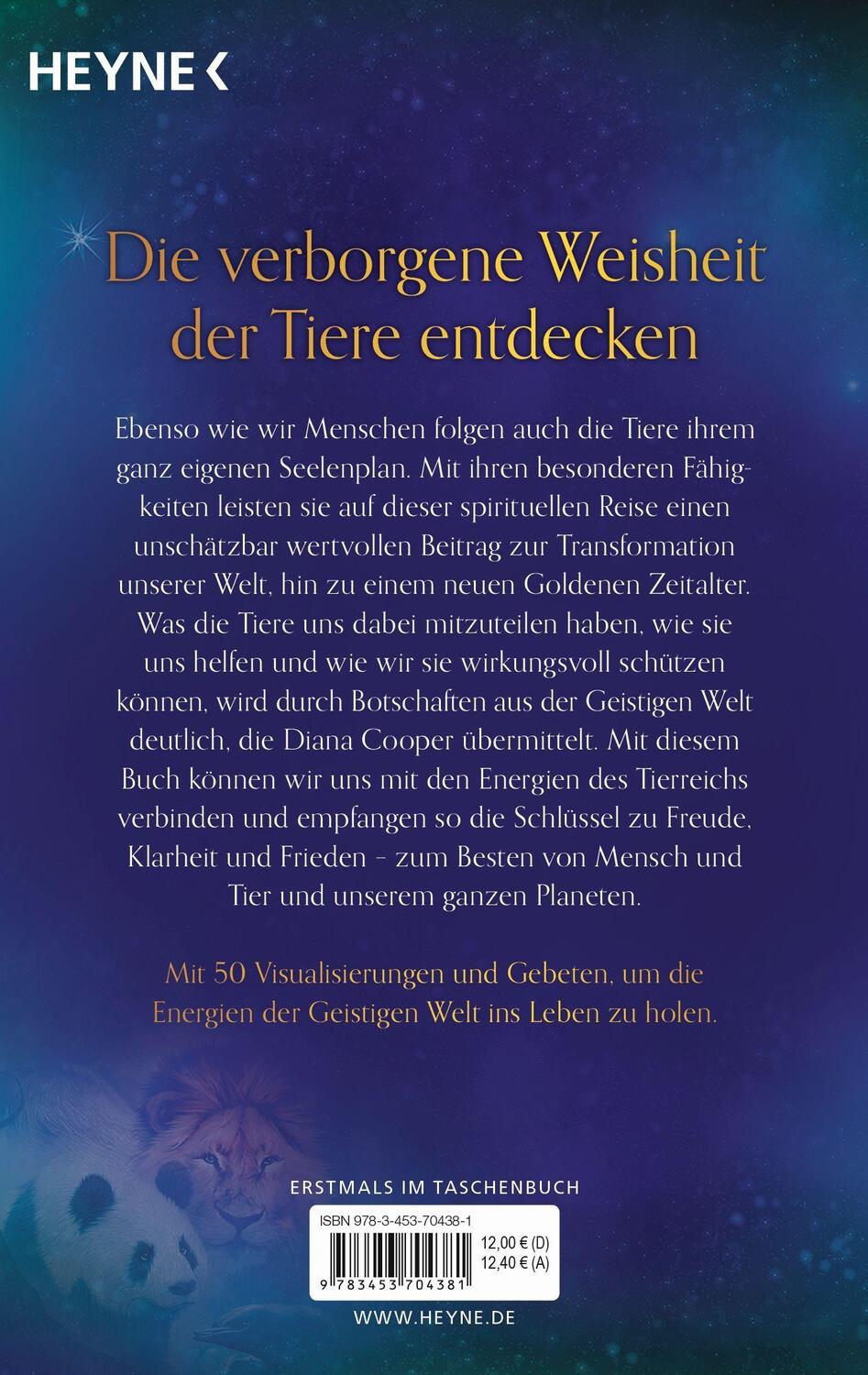 Bild: 9783453704381 | Die Botschaft der Tiere | Diana Cooper | Taschenbuch | Deutsch | 2022