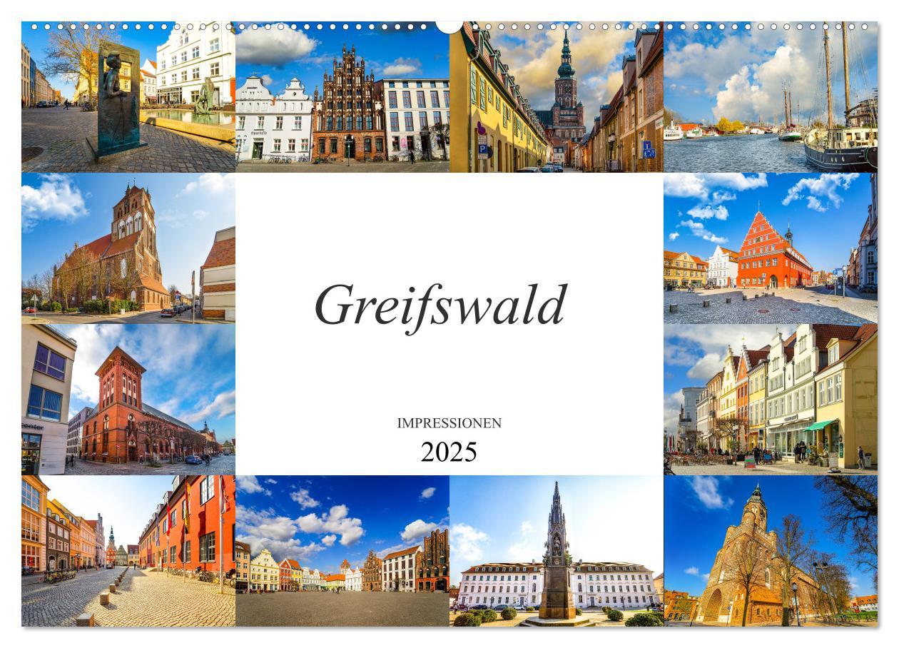 Cover: 9783435240586 | Greifswald Impressionen (Wandkalender 2025 DIN A2 quer), CALVENDO...