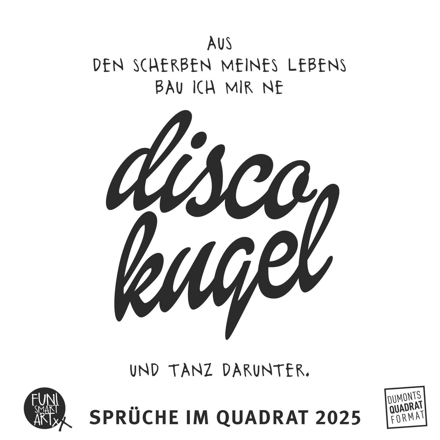 Cover: 4250809653020 | Sprüche im Quadrat 2025 - Typo-Kalender von FUNI SMART ART - Funny...