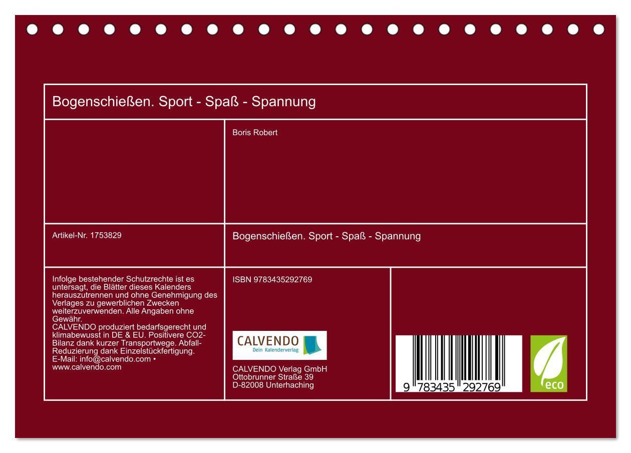 Bild: 9783435292769 | Bogenschießen. Sport - Spaß - Spannung (Tischkalender 2025 DIN A5...