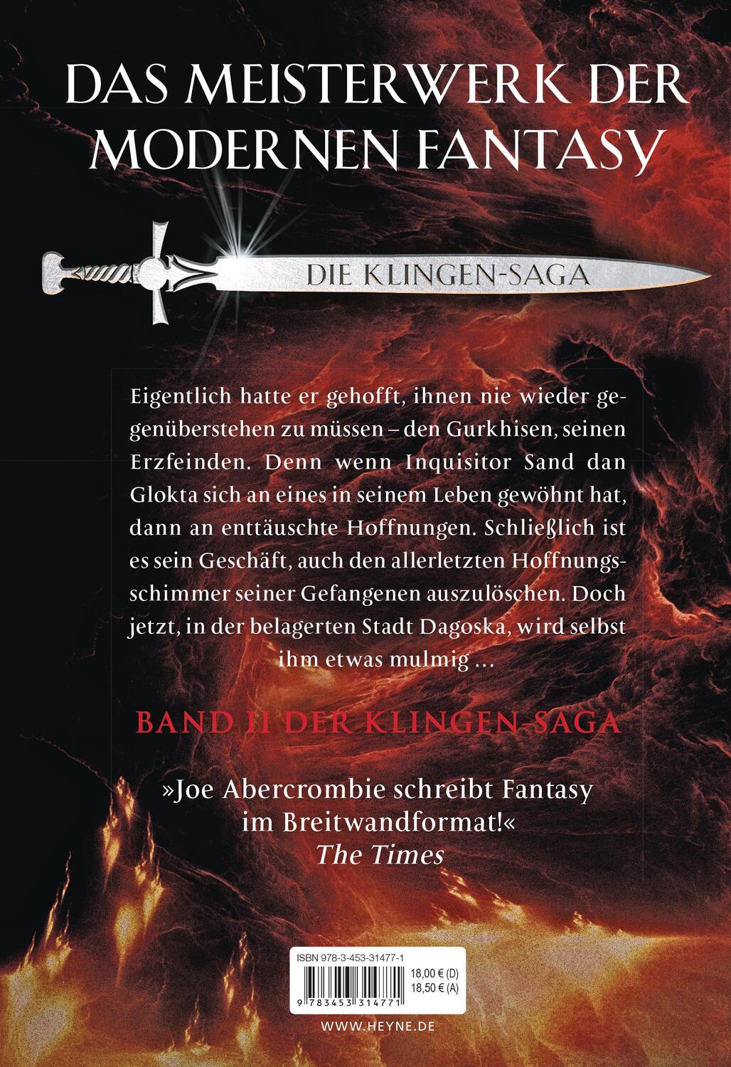 Bild: 9783453314771 | Feuerklingen - Die Klingen-Saga | Joe Abercrombie | Taschenbuch | 2020