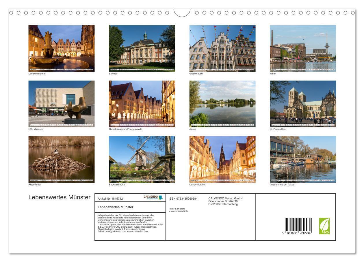 Bild: 9783435260584 | Lebenswertes Münster (Wandkalender 2025 DIN A3 quer), CALVENDO...