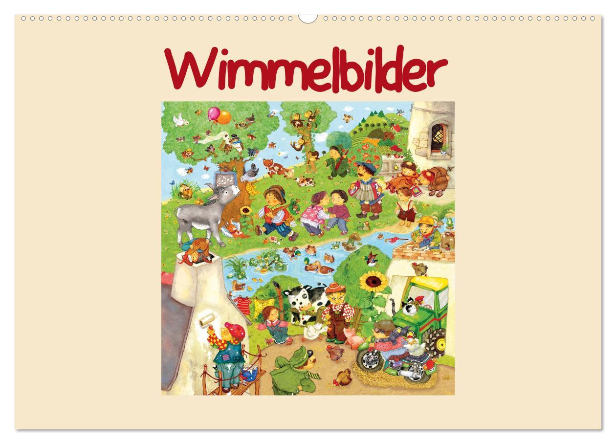 Cover: 9783435834839 | Wimmelbilder (Wandkalender 2025 DIN A2 quer), CALVENDO Monatskalender