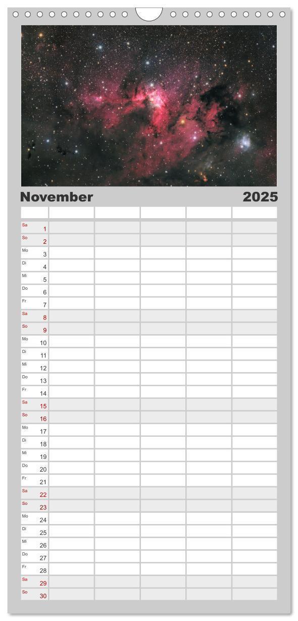 Bild: 9783457195246 | Familienplaner 2025 - Deep Sky Kalender mit 5 Spalten...