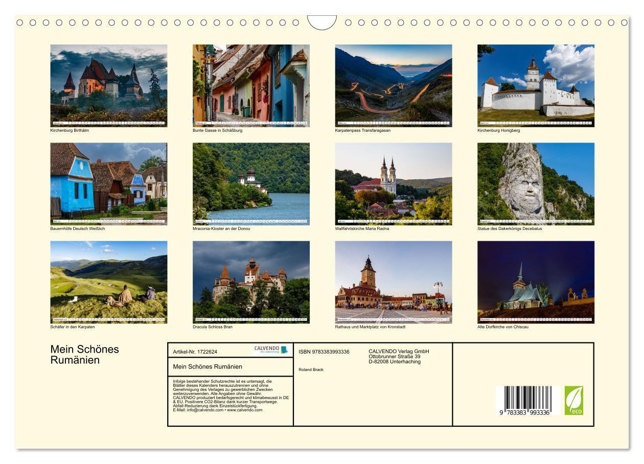 Bild: 9783383993336 | Mein Schönes Rumänien (Wandkalender 2025 DIN A3 quer), CALVENDO...