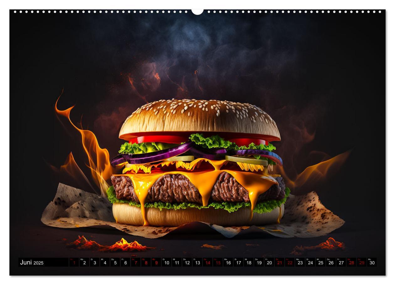 Bild: 9783383912214 | Burgerfood (Wandkalender 2025 DIN A2 quer), CALVENDO Monatskalender