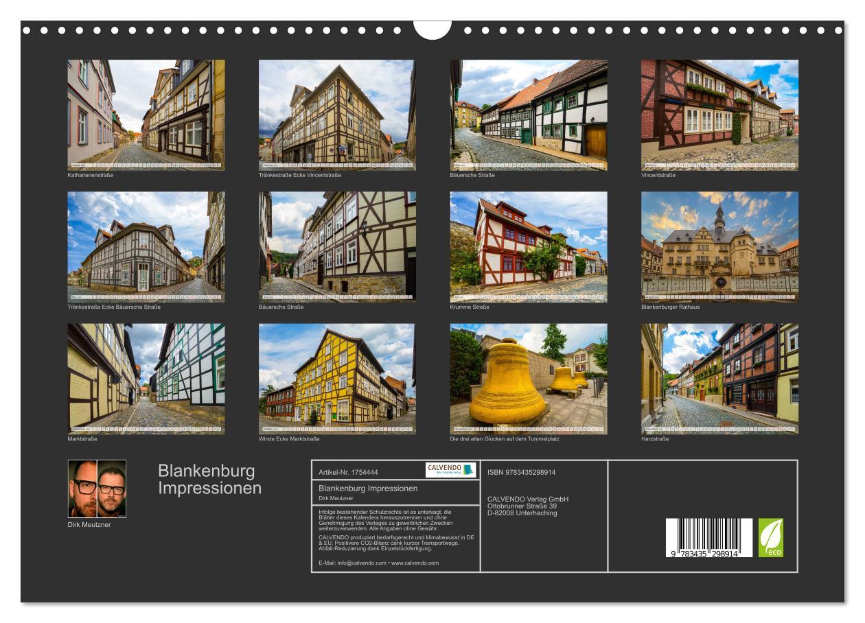 Bild: 9783435298914 | Blankenburg Impressionen (Wandkalender 2025 DIN A3 quer), CALVENDO...