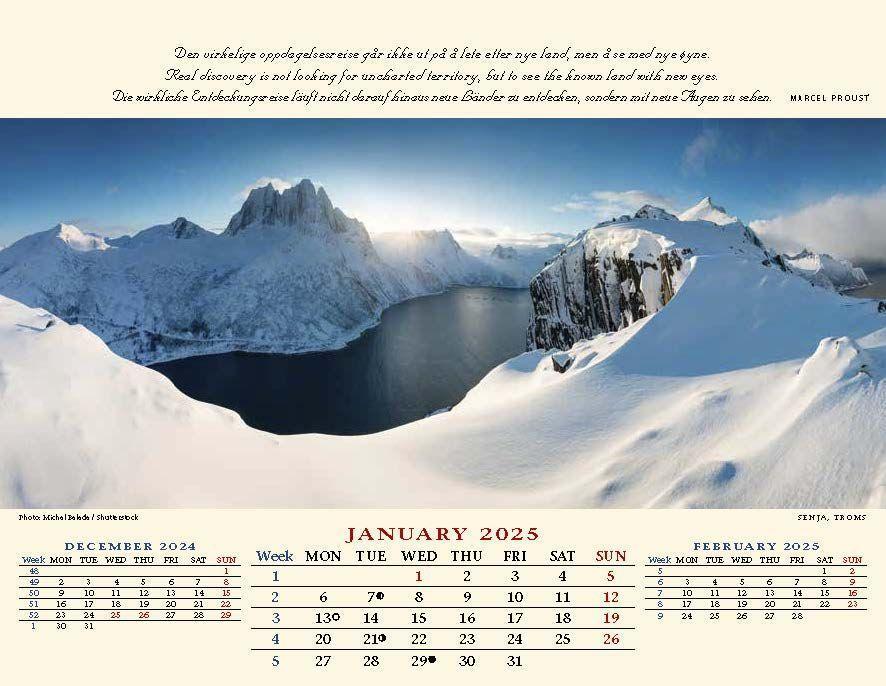 Bild: 9783930232970 | Panorama Norwegen 2025 Tischkalender | Kalenderforlaget | Kalender