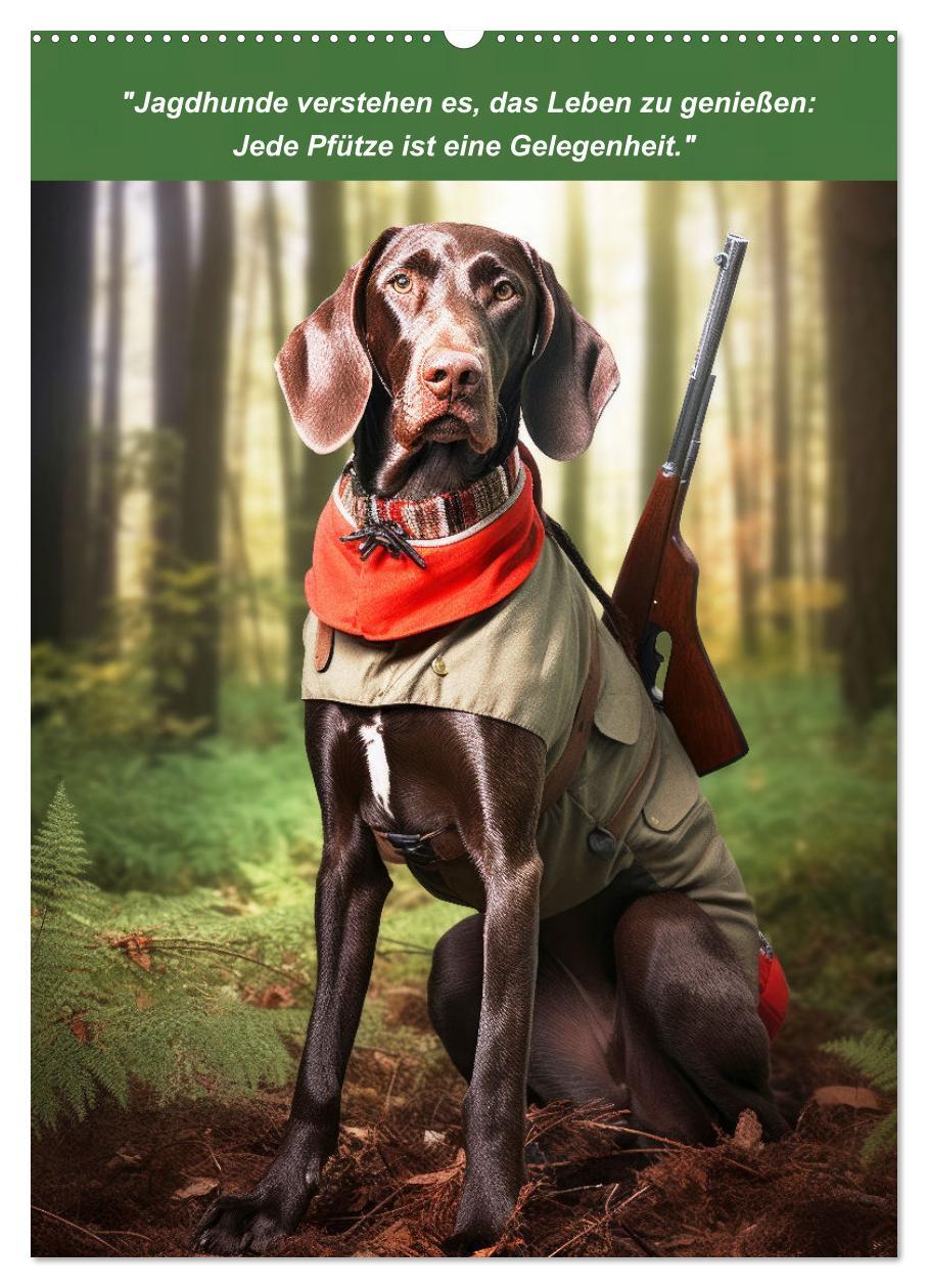 Bild: 9783435979684 | Lustige Jagdhunde mit Jägerlatein (Wandkalender 2025 DIN A2 hoch),...