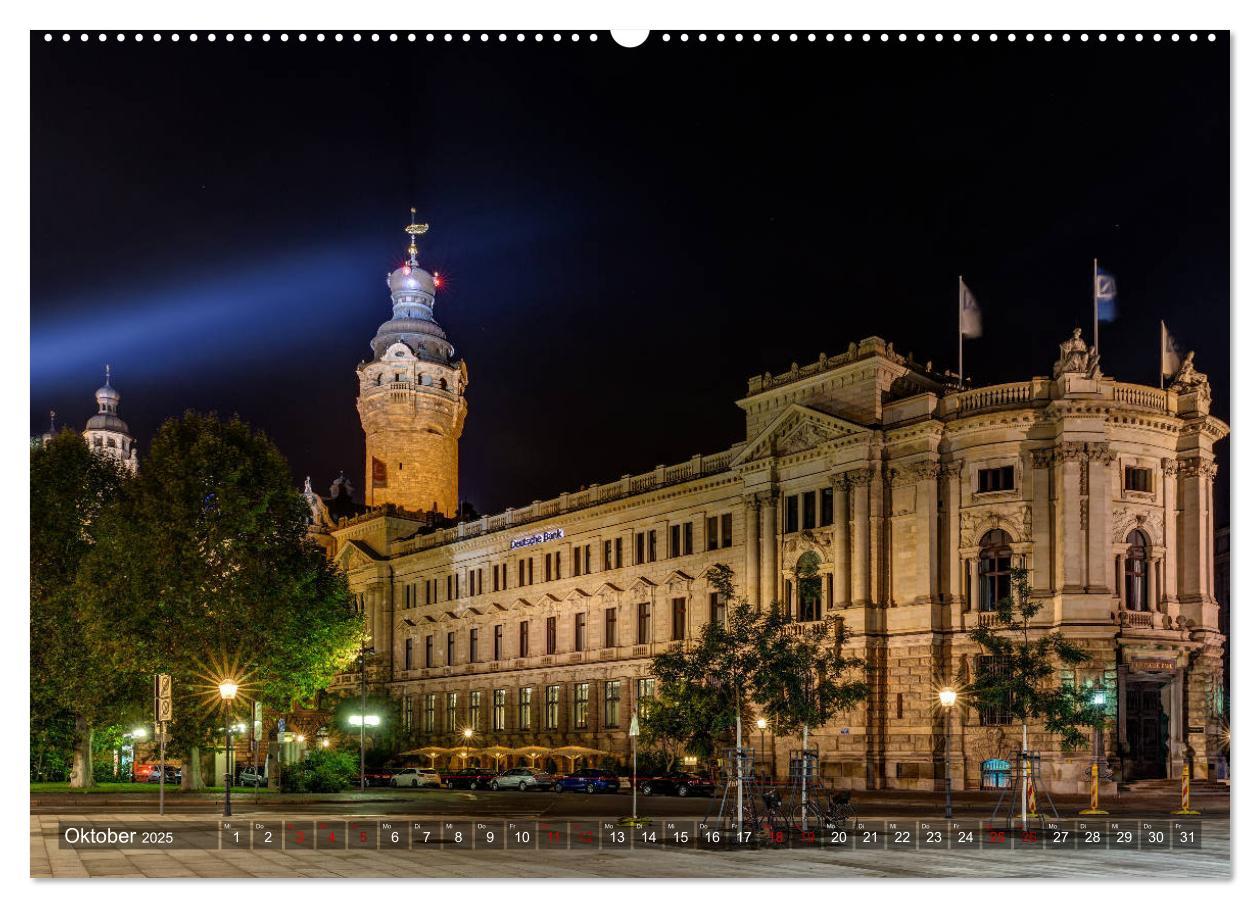 Bild: 9783435427093 | Nachts in Leipzig (Wandkalender 2025 DIN A2 quer), CALVENDO...