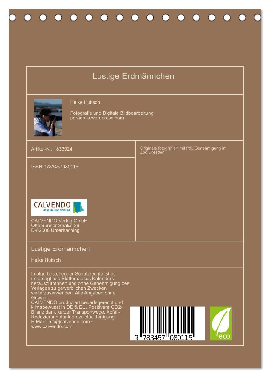 Bild: 9783457080115 | Lustige Erdmännchen (Tischkalender 2025 DIN A5 hoch), CALVENDO...