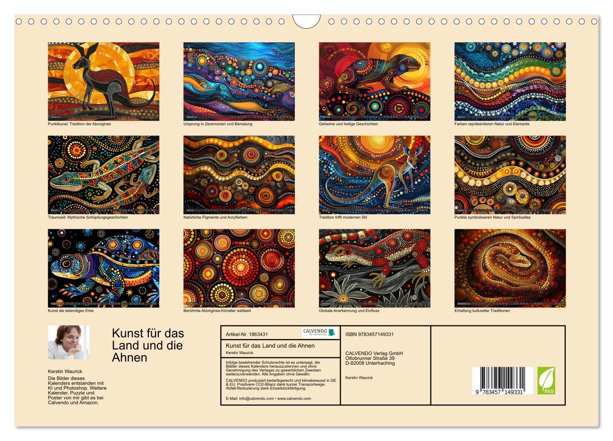 Bild: 9783457149331 | Kunst für das Land und die Ahnen (Wandkalender 2025 DIN A3 quer),...