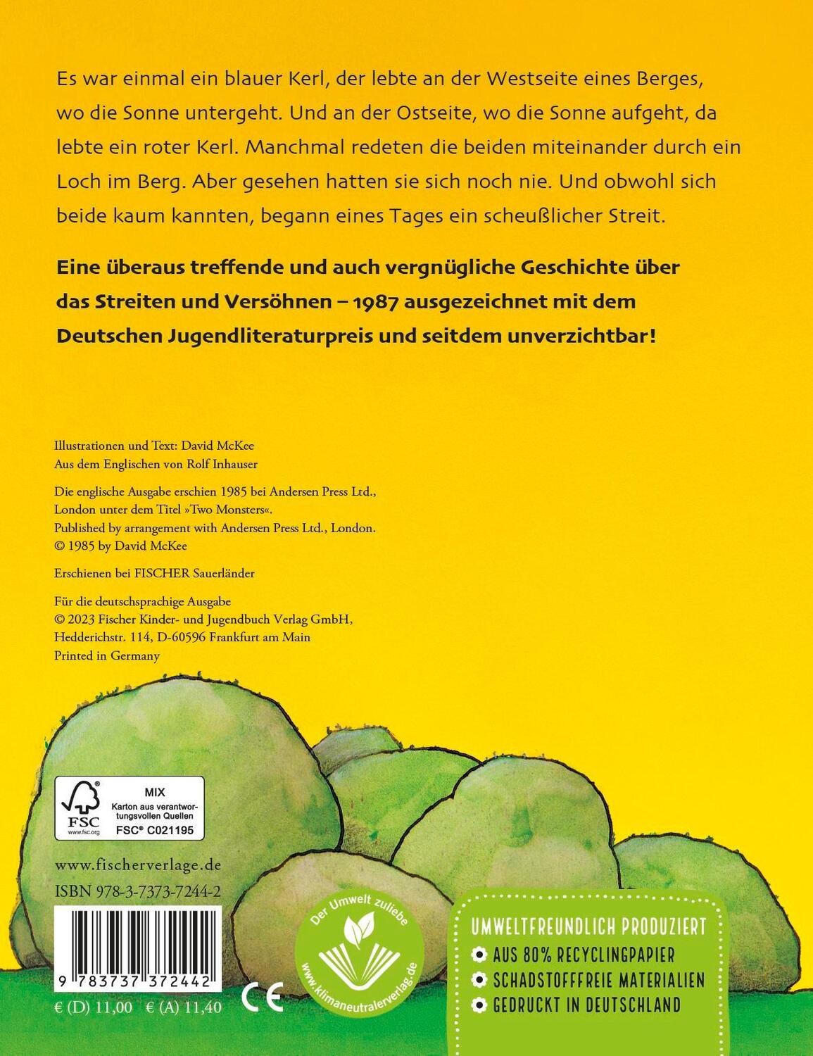 Rückseite: 9783737372442 | Du hast angefangen! Nein, du! | David McKee | Buch | 26 S. | Deutsch