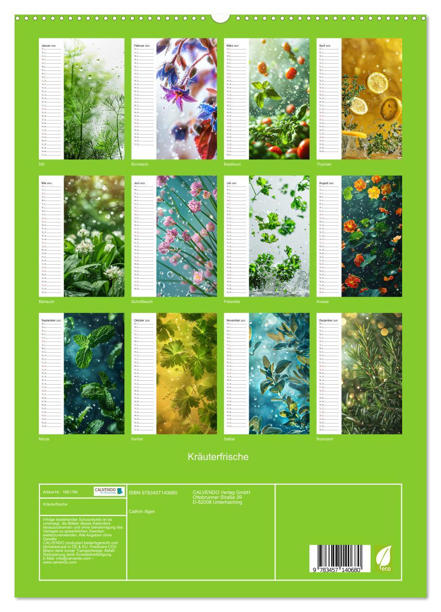 Bild: 9783457140680 | Kräuterfrische (hochwertiger Premium Wandkalender 2025 DIN A2...