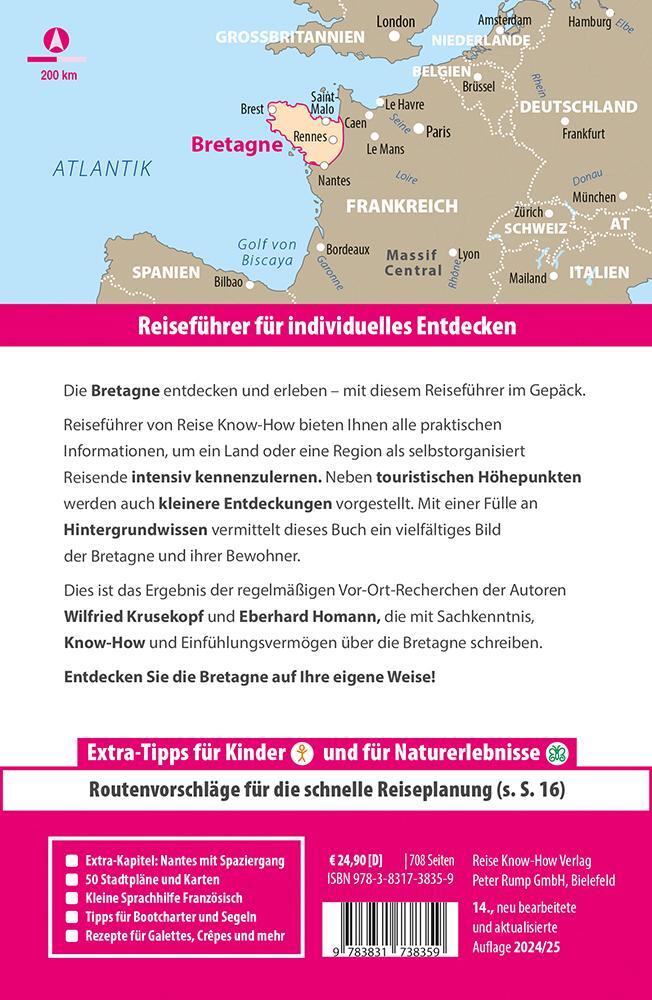 Rückseite: 9783831738359 | Reise Know-How Reiseführer Bretagne | Wilfried Krusekopf (u. a.)