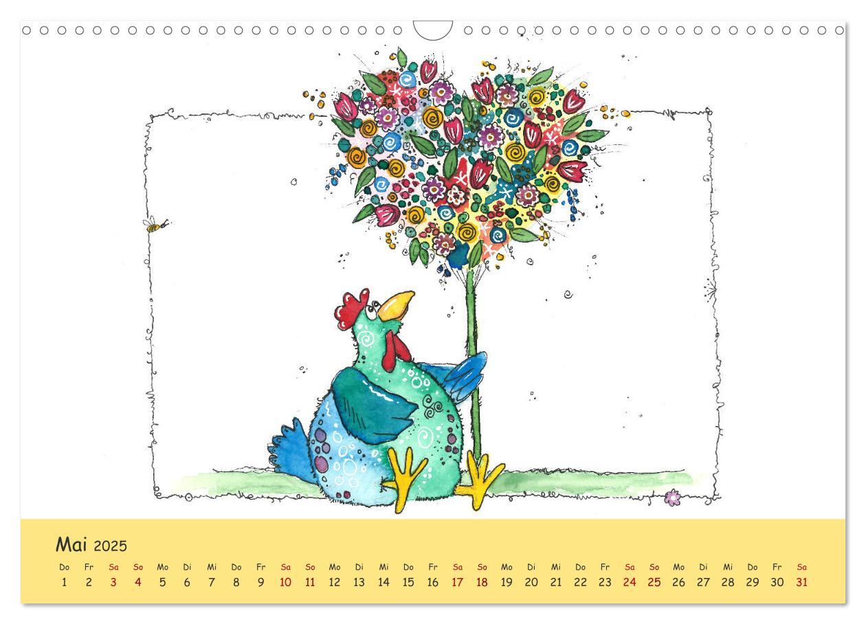 Bild: 9783435104062 | Kunterbunte Hühnerwelt (Wandkalender 2025 DIN A3 quer), CALVENDO...