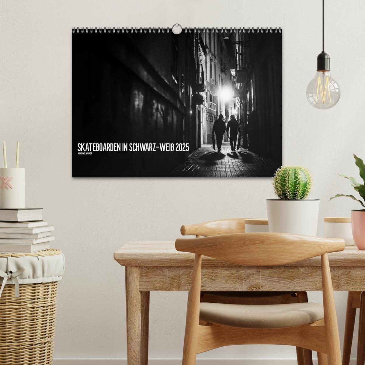 Bild: 9783435672646 | Skateboarden in Schwarz-Weiß (Wandkalender 2025 DIN A3 quer),...